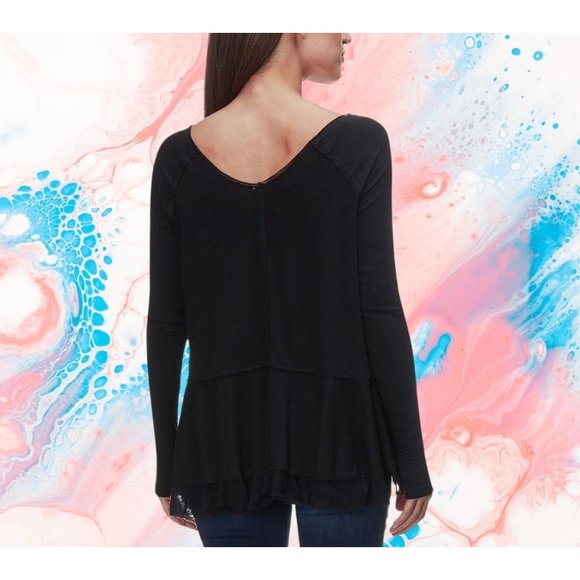 Free Peopl Tops - Free People TANGERINE Long Sleeve Top BLACK LARGE